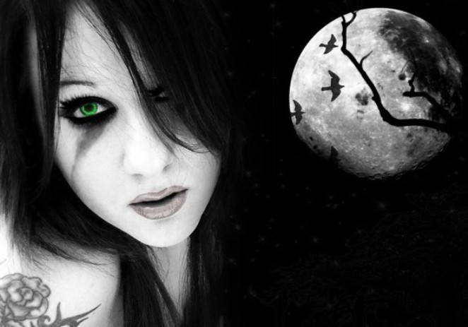 Girl with Moon